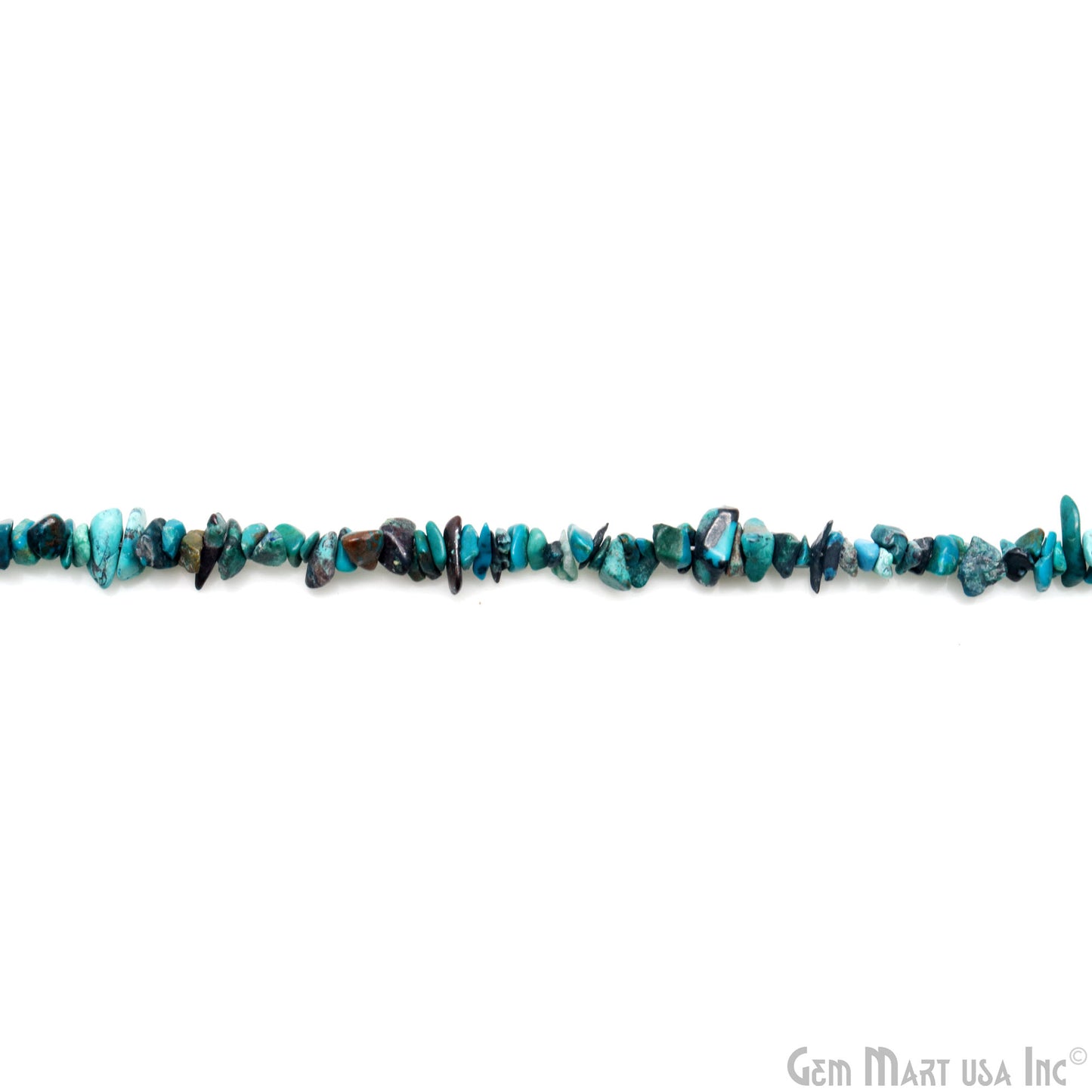 Single Strand Natural Chrysocolla Gemstone Chip beads, 34 Inch Full Strand (762209927215)