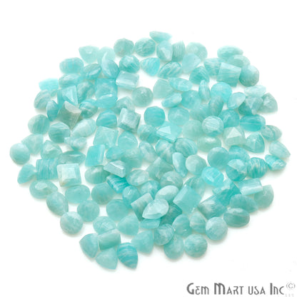 50ct Lot Amazonite Mix Shaped 7-8mm Stone, Faceted Gemstone Mixed lot, Loose Stones - GemMartUSA