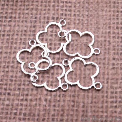 5 Pc Lot Clover Findings, Findings, Filigree Findings, Findings, Jewelry Findings, 23x17mm (50062) - GemMartUSA