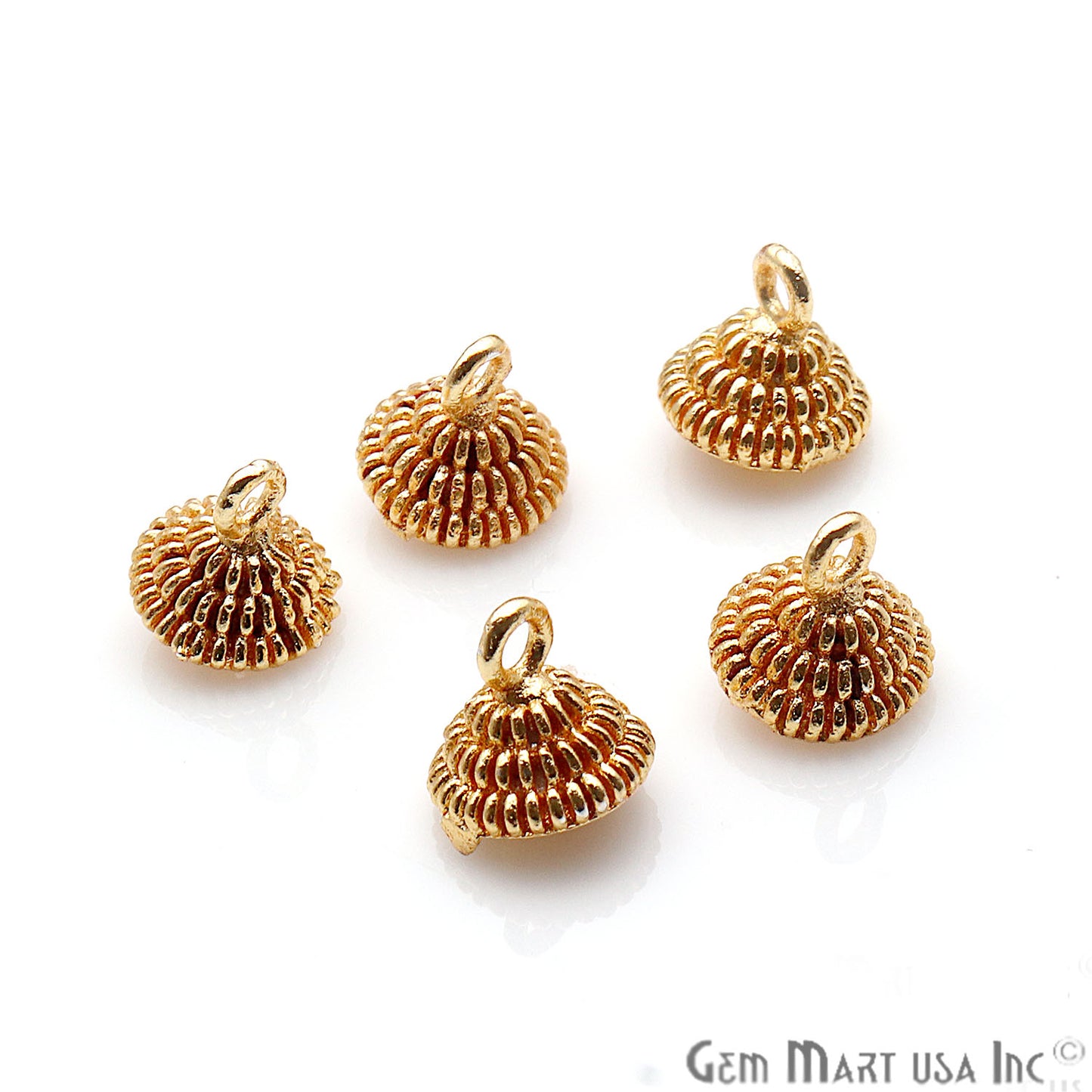 5pc Lot Gold Plated Handmade Ethnic Jewelry Charms - GemMartUSA