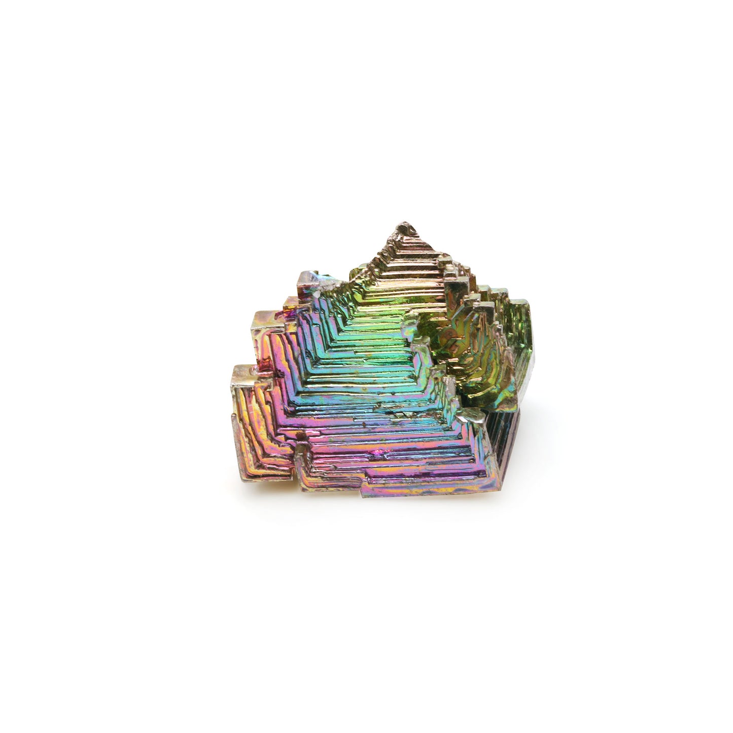 Bismuth Crystal Rainbow Bismuth XXL Crystal Cluster Display Specimen Mineral Decor Pyramid Teaching Tools Stone Educational Rock Peacock Ore