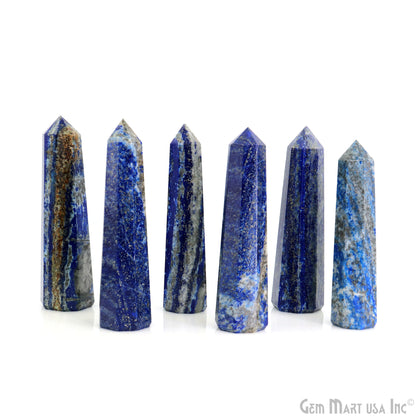 Lapis Gemstone Jumbo Tower Crystal Tower Obelisk Healing Meditation Gemstones 4-5 Inch