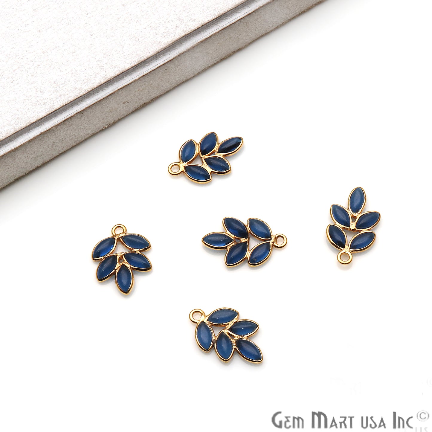 DIY Iolite 17x11mm Gold Plated Chandelier Finding Component - GemmartUSA
