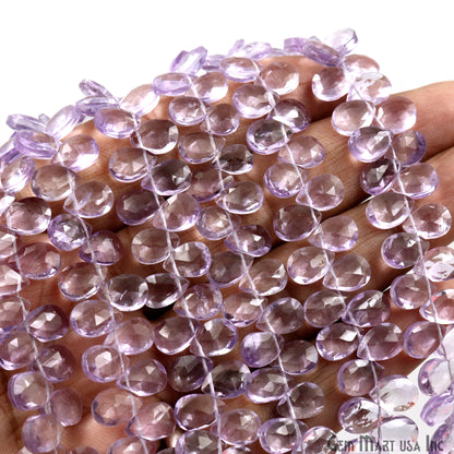 Amethyst Pears Beads, 7 Inch Gemstone Strands, Drilled Strung Briolette Beads, Pears Shape, 7x9mm