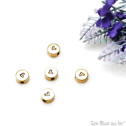 Minimalist Heart Engraved 8mm Round Necklace Charm