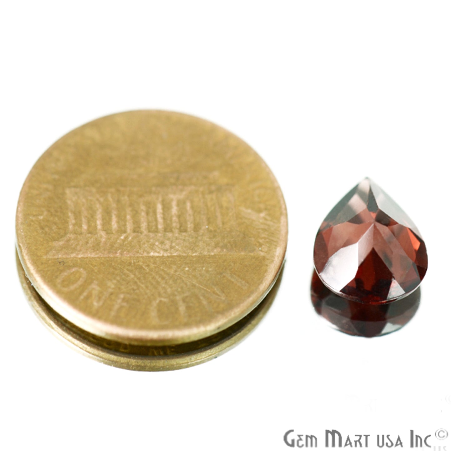 1 Pcs Of Natural Red Garnet Pears 8x10mm Aa+ Quality, Amazing Luster, Red Garnet (Gt-80027) - GemMartUSA