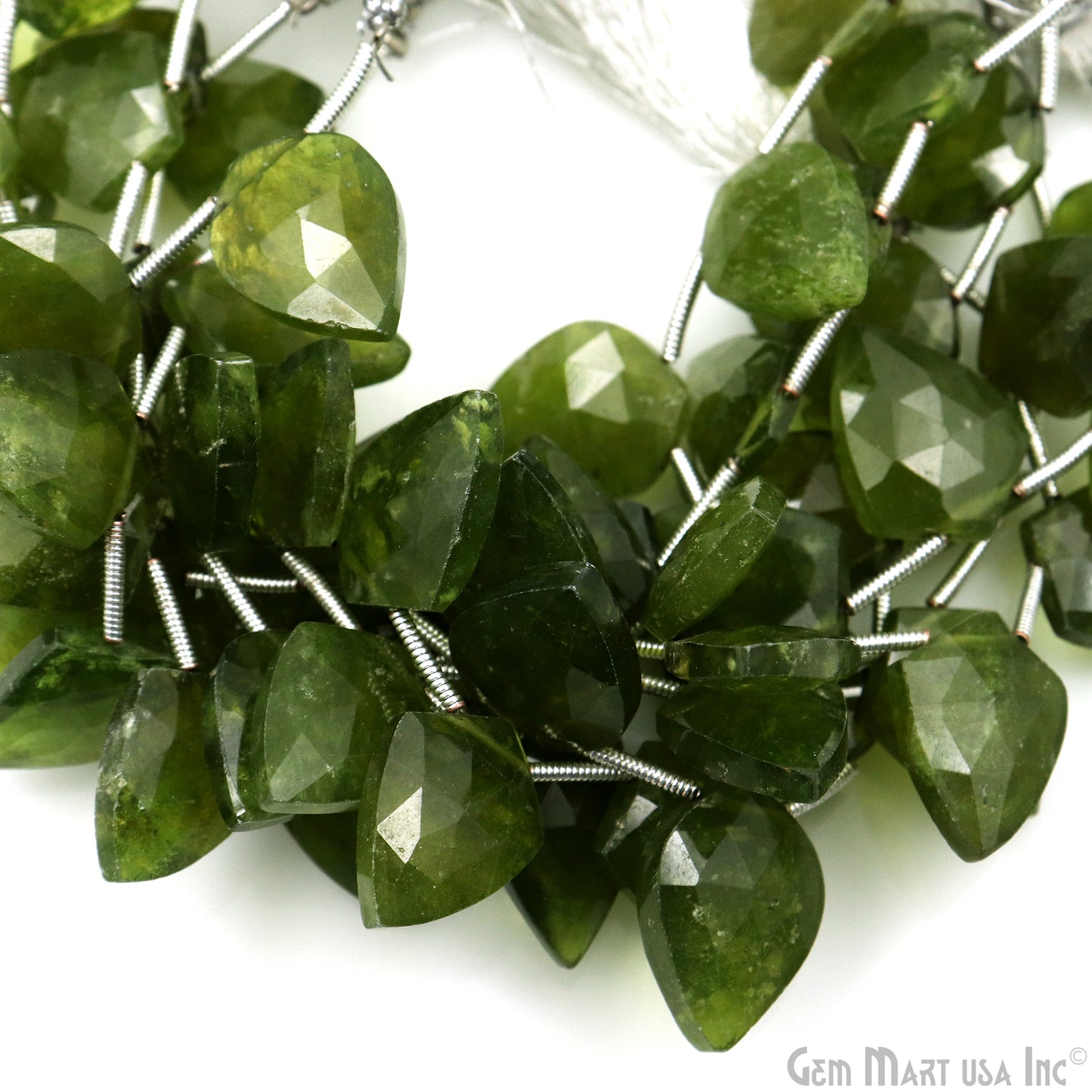 Peridot Kite Beads, 6 Inch Gemstone Strands, Drilled Strung Briolette Beads, Kite Shape, 16x12mm