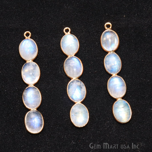 DIY Rainbow Moonstone 43x8mm Single Bail Chandelier Finding Component (Pick Your Metal) - GemmartUSA