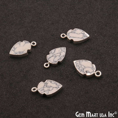 Arrow Heads 20x11mm Bezel Electroplated Shape Connector (Pic Stone) - GemMartUSA