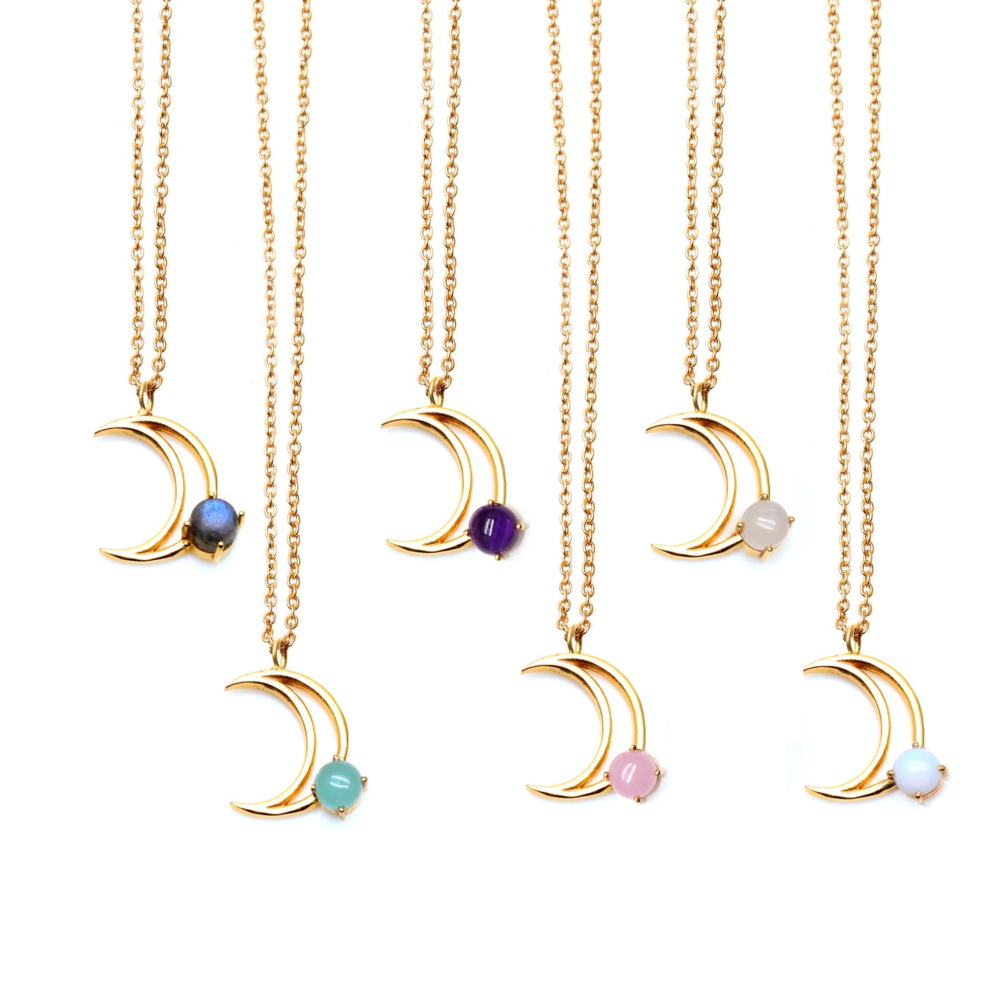 Crescent Moon 28x11mm Gold Plated Necklace Pendant