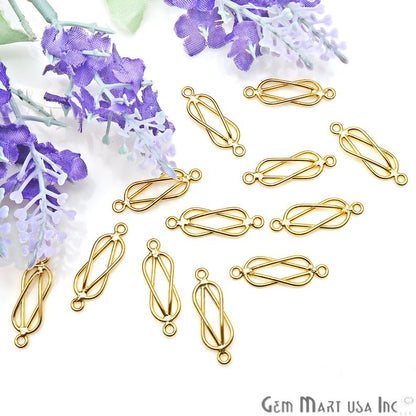 5pc Lot Gold Plated Jewelry Finding, Bracelet Charm, Earring Charm, Round Finding
