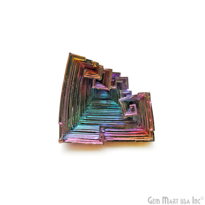 Bismuth Crystal Rainbow Bismuth XXL Crystal Cluster Display Specimen Mineral Decor Pyramid Teaching Tools Stone Educational Rock Peacock Ore