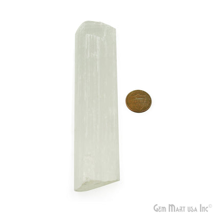 Selenite Rough Stick, Selenite Wand, Selenite, Palm Size Selenite, 6inch, Healing Crystal