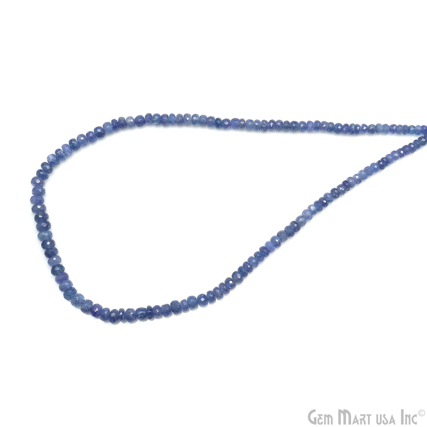 Tanzanite Rondelle Beads, 16 Inch Gemstone Strands, Drilled Strung Nugget Beads, Faceted Round, 5-6mm