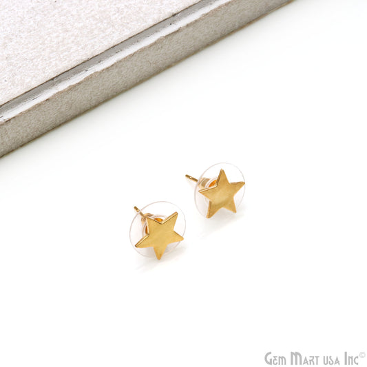 Star Shape Gold Plated 10x8mm Minimalist Stud Earrings