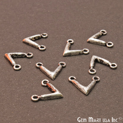 5pc Lot V Shape Finding 13x11mm Chandelier Jewelry Charm (Pick Plating) - GemMartUSA
