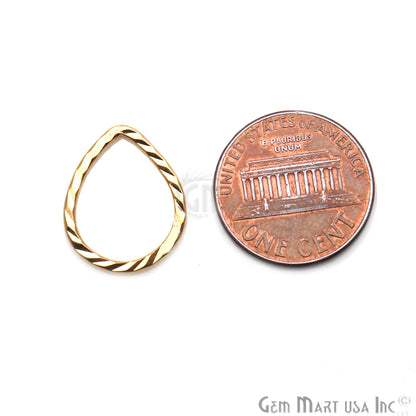Gold Plated Pears Finding, Filigree Findings,Bracelets Pears Charm (Pick Size) - GemMartUSA