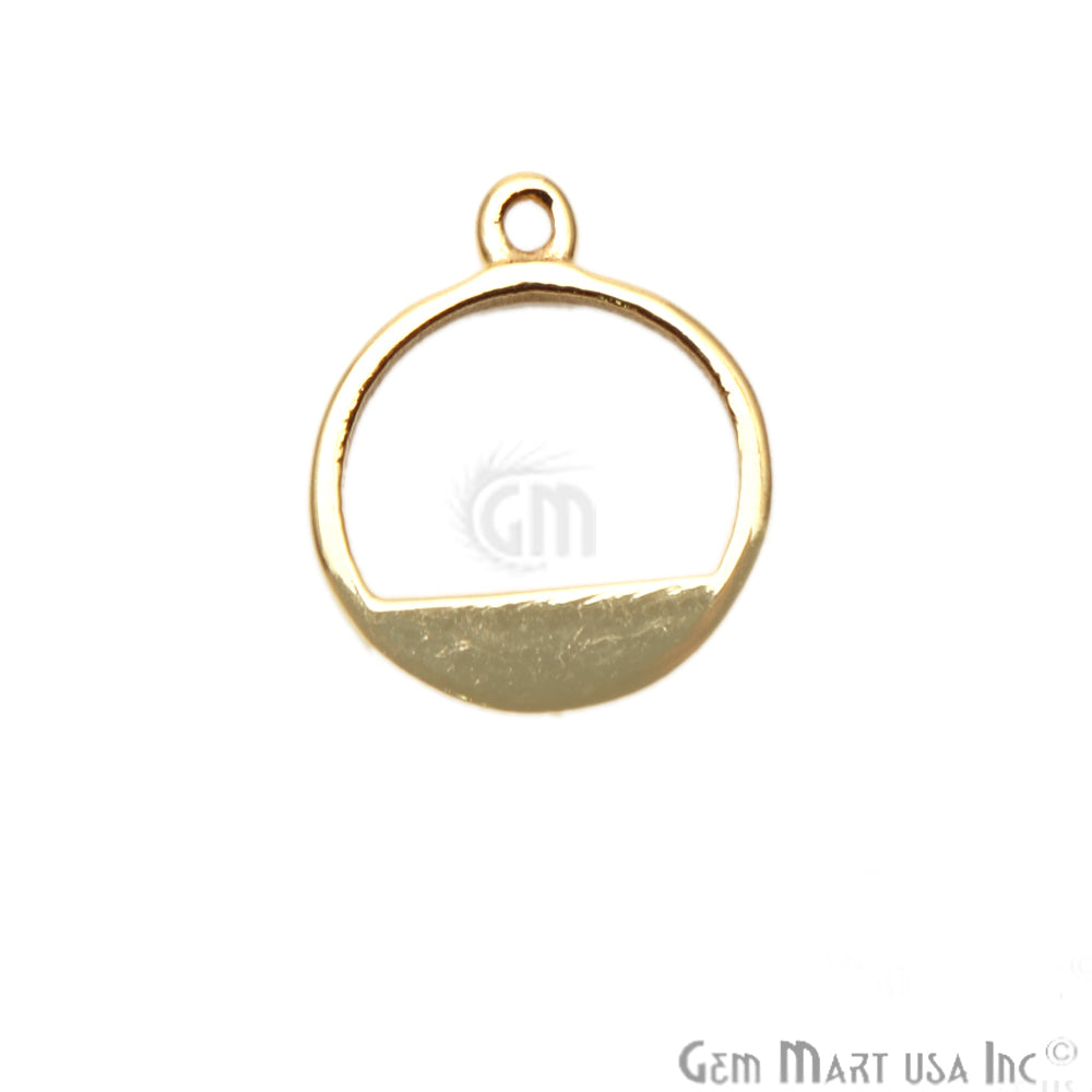Round Finding, 14x11mm Gold Finding, Filigree Findings, Bracelets Charm - GemMartUSA