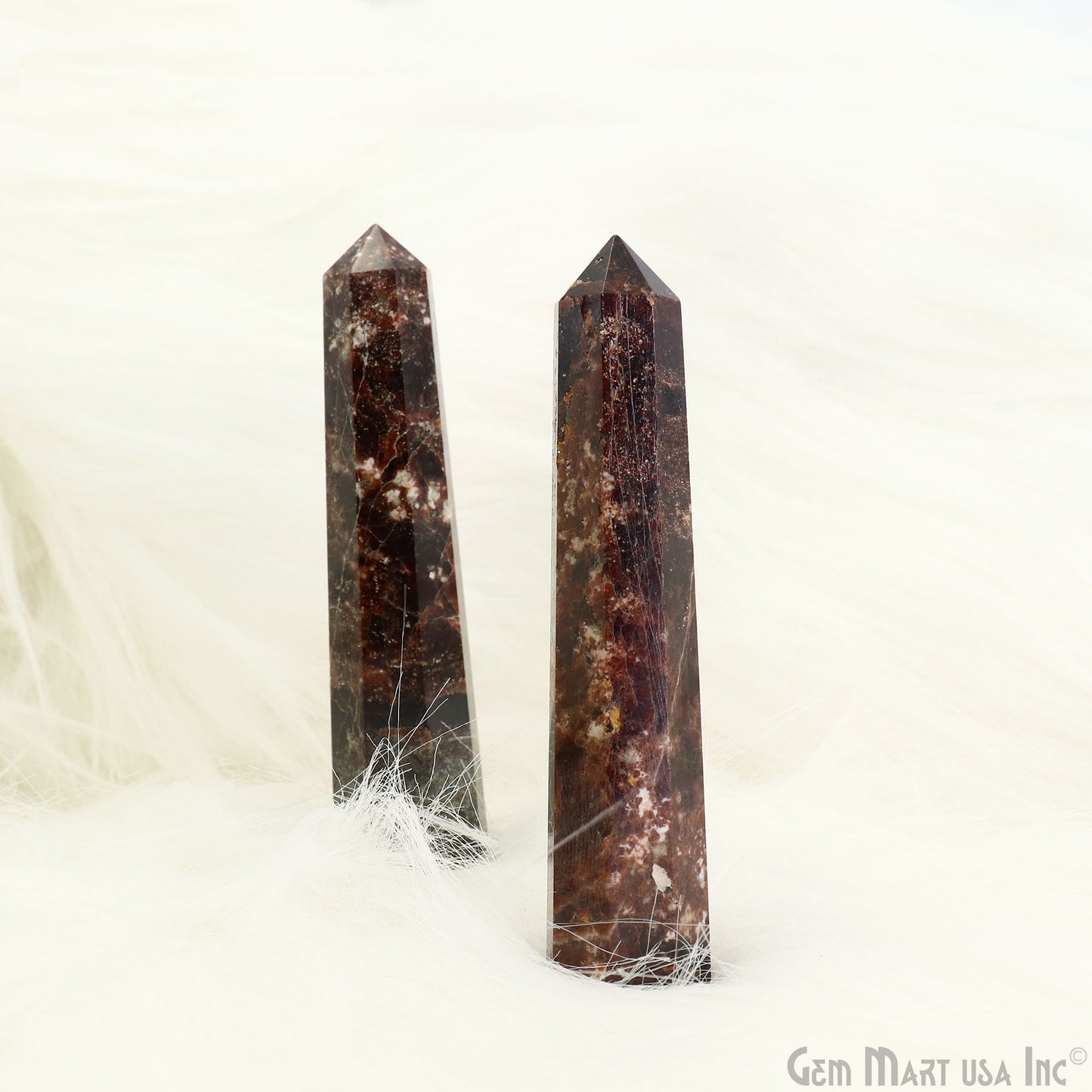 Strawberry Quartz Gemstone Jumbo Tower Crystal Tower Obelisk Healing Meditation Gemstones 2-3 Inch