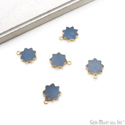 Star Shape Gemstone Charm 19x15mm Shape Gold Electroplated Pendant Connector