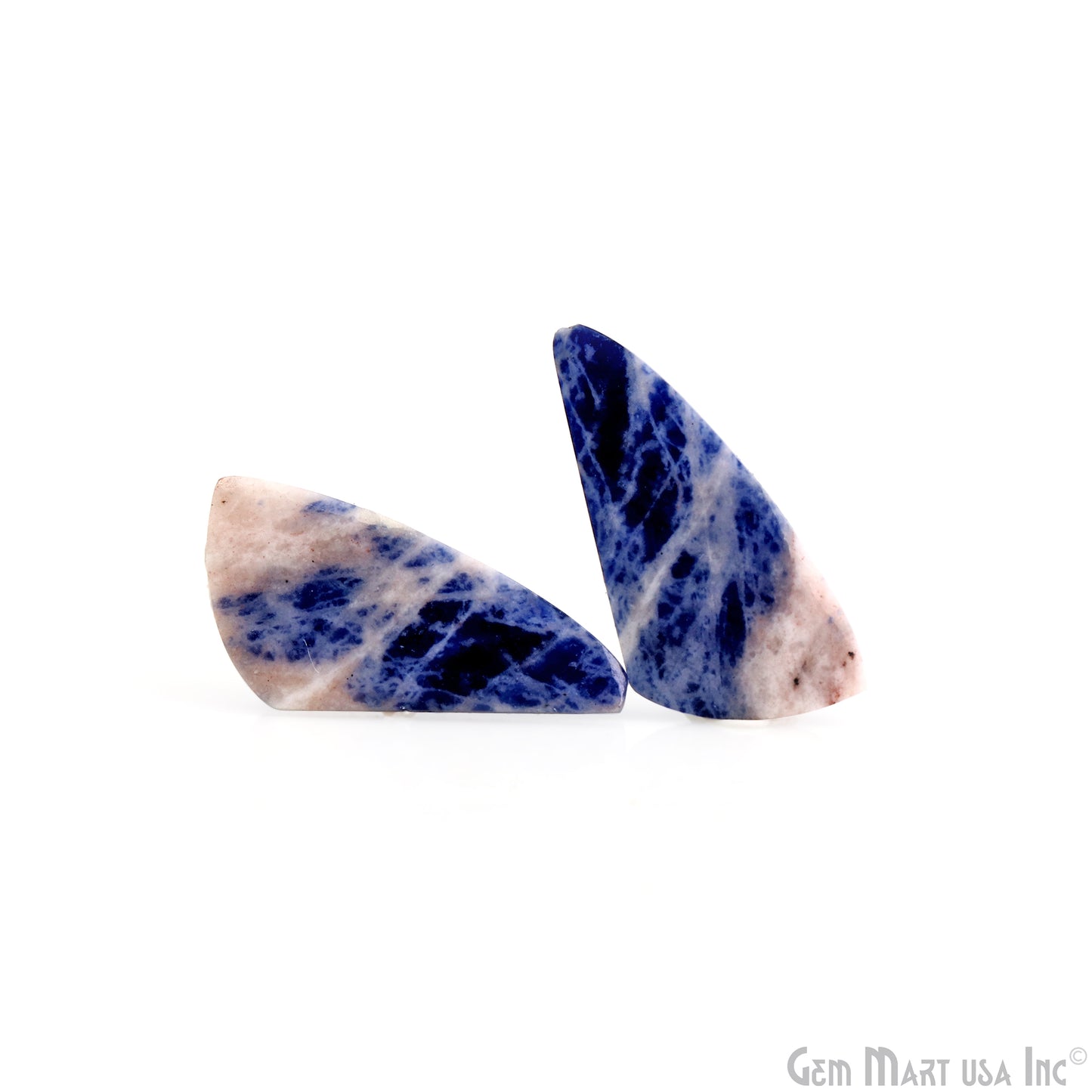 Sodalite Freeform Shape 28x13mm Loose Gemstone For Earring Pair