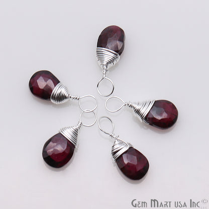 Wire Wrapped Drop Shape 16x6mm Single Bail Gemstone Connector (Pick Stone) - GemMartUSA