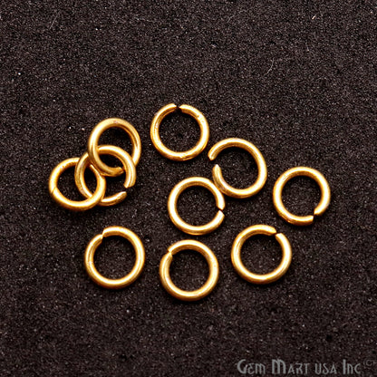 10pc Lot Open Jump Rings 4mm Gold Plated Finding Jewelry Charm - GemMartUSA