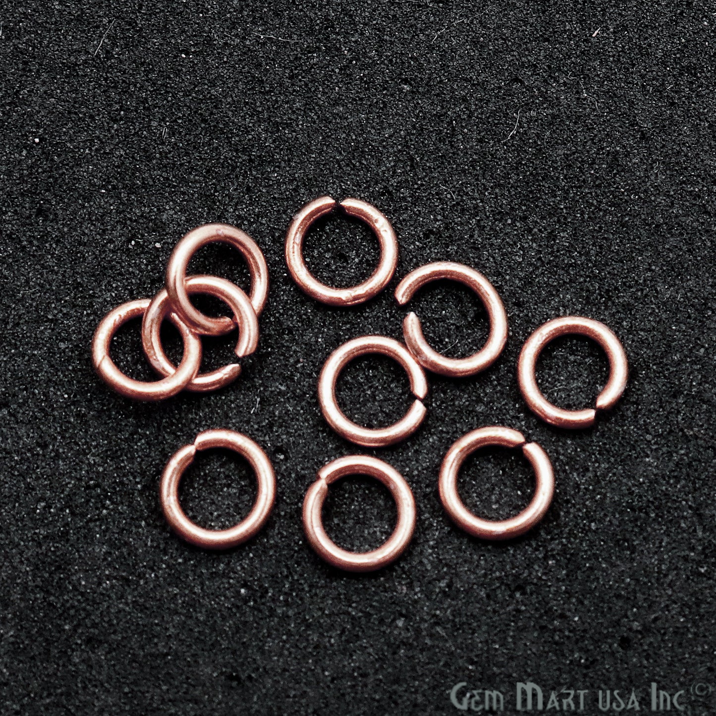 10pc Lot Open Jump Rings 4mm Rose Gold Plated Finding Jewelry Charm