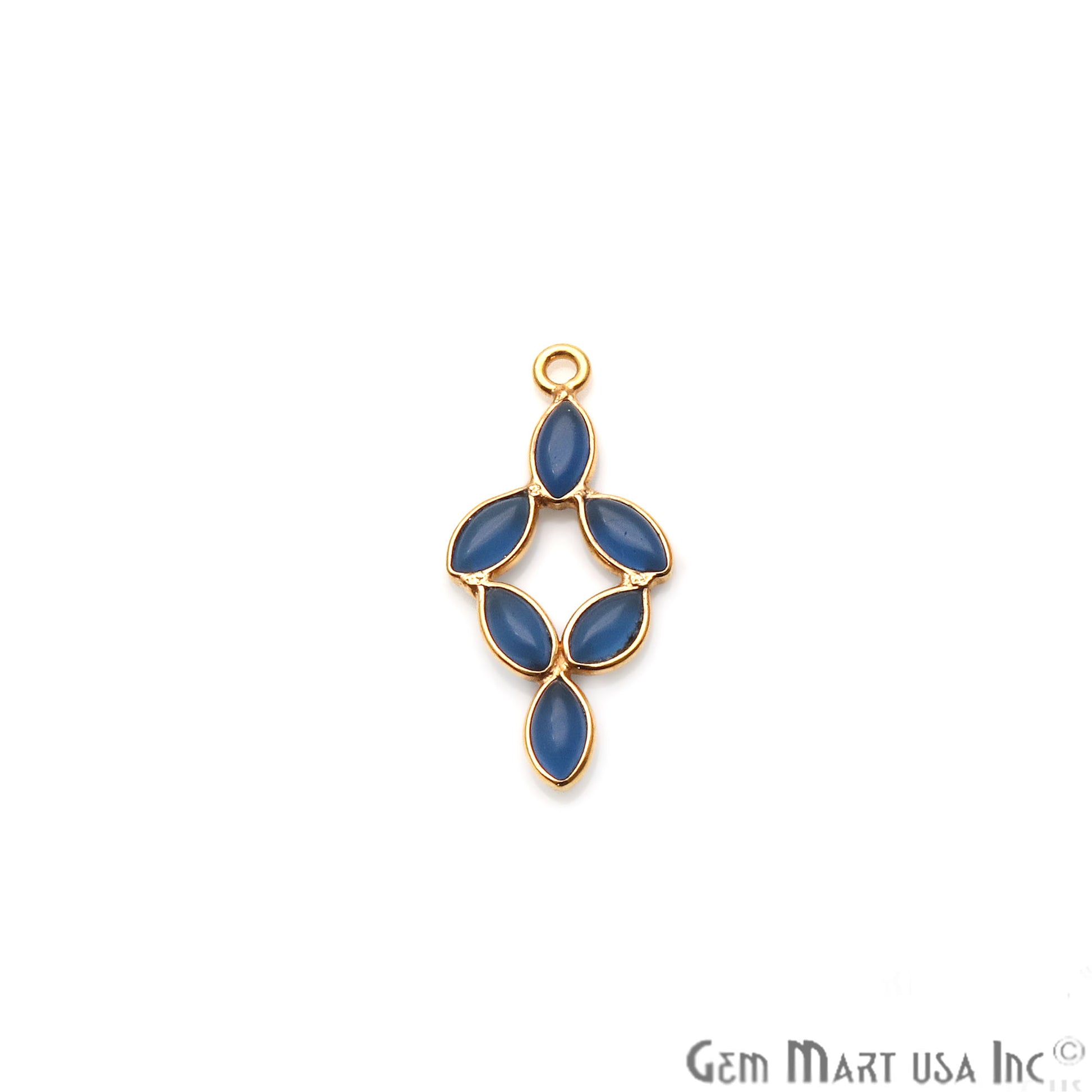 DIY Iolite 25x13mm Gold Plated Chandelier Finding Component - GemMartUSA