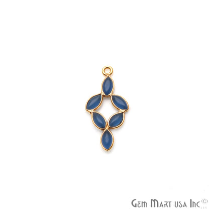 DIY Iolite 25x13mm Gold Plated Chandelier Finding Component - GemMartUSA