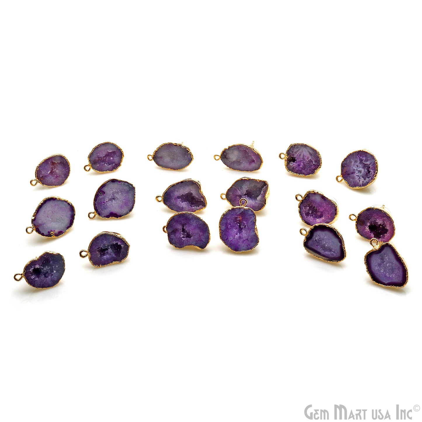 diy-earrings, stud-earring, geode earring