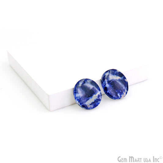 Sodalite Round Shape 20x18mm Loose Gemstone For Earring Pair