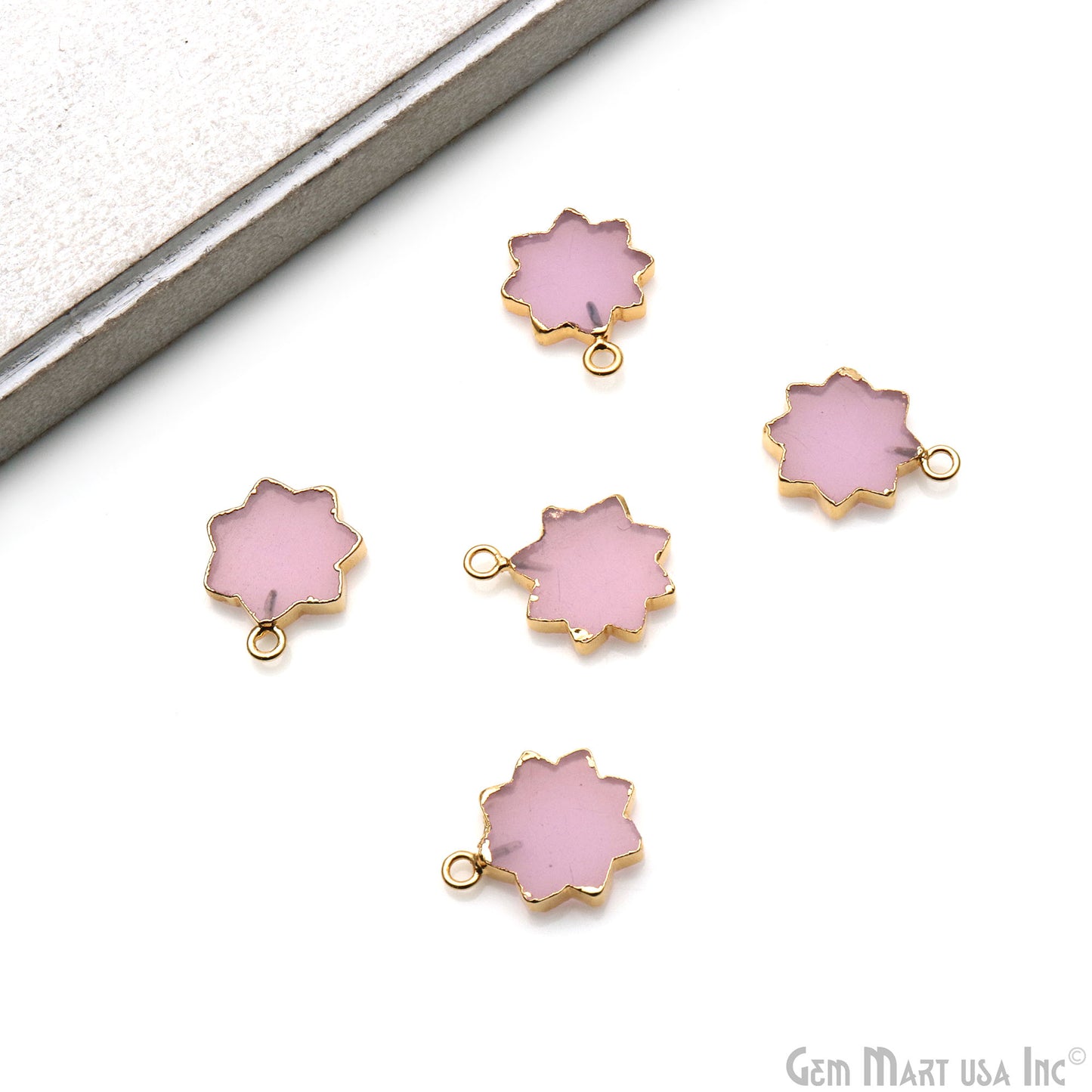 Star Shape Gemstone Charm 19x15mm Shape Gold Electroplated Pendant Connector