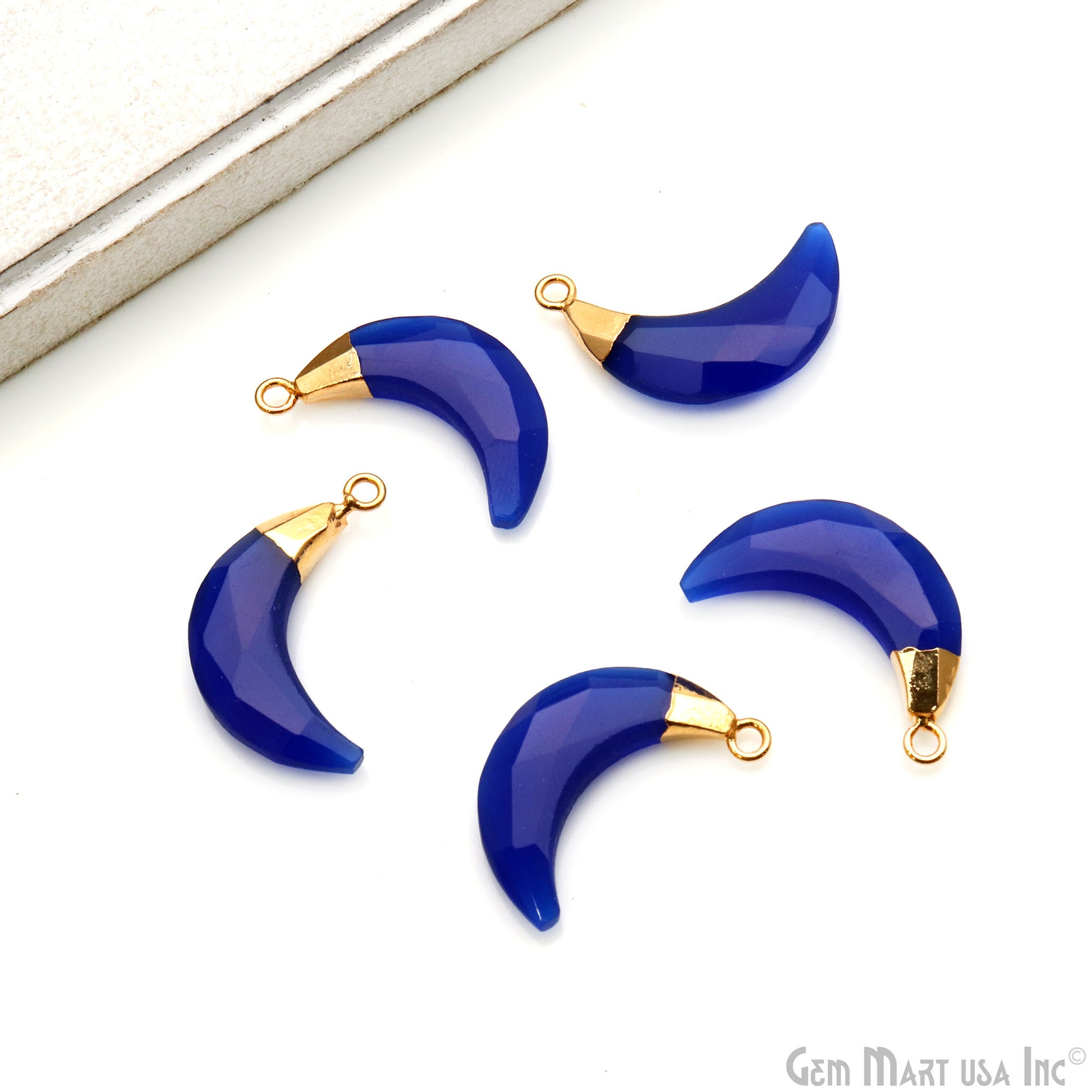 Moon Shape Gemstone Charm