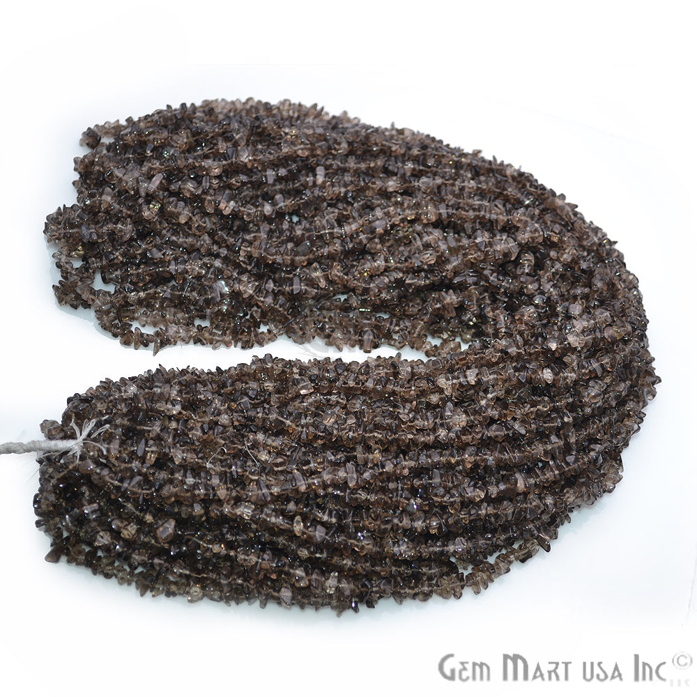 Smoky Topaz Chip Beads 34 Inch Full Strand (762227032111)