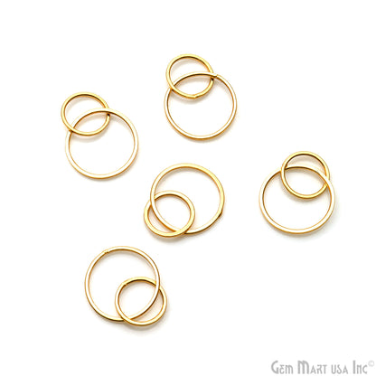 Round Hoop 28x19mm Dangle Gold Plated Earring Finding
