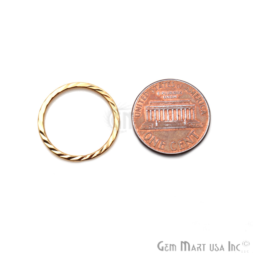 Gold Plated Round Finding, Filigree Findings,Bracelets Round Charm (Pick Size) - GemMartUSA