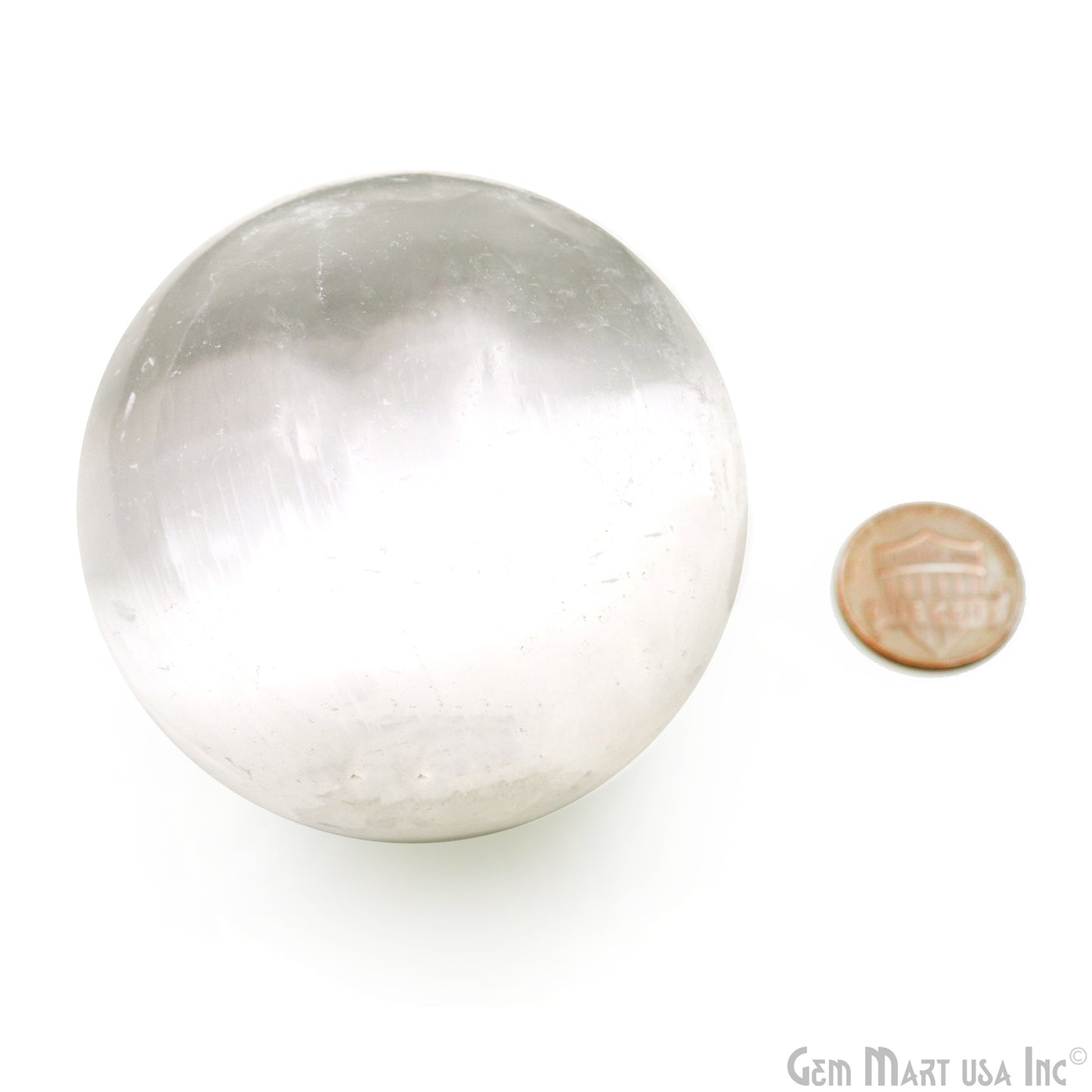 Selenite Gemstone Sphere ball, Reiki Healing Crystal 60-70mm