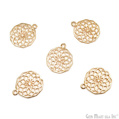 Gold Flower Findings, Filigree Flower Findings, Findings, Jewelry Findings,