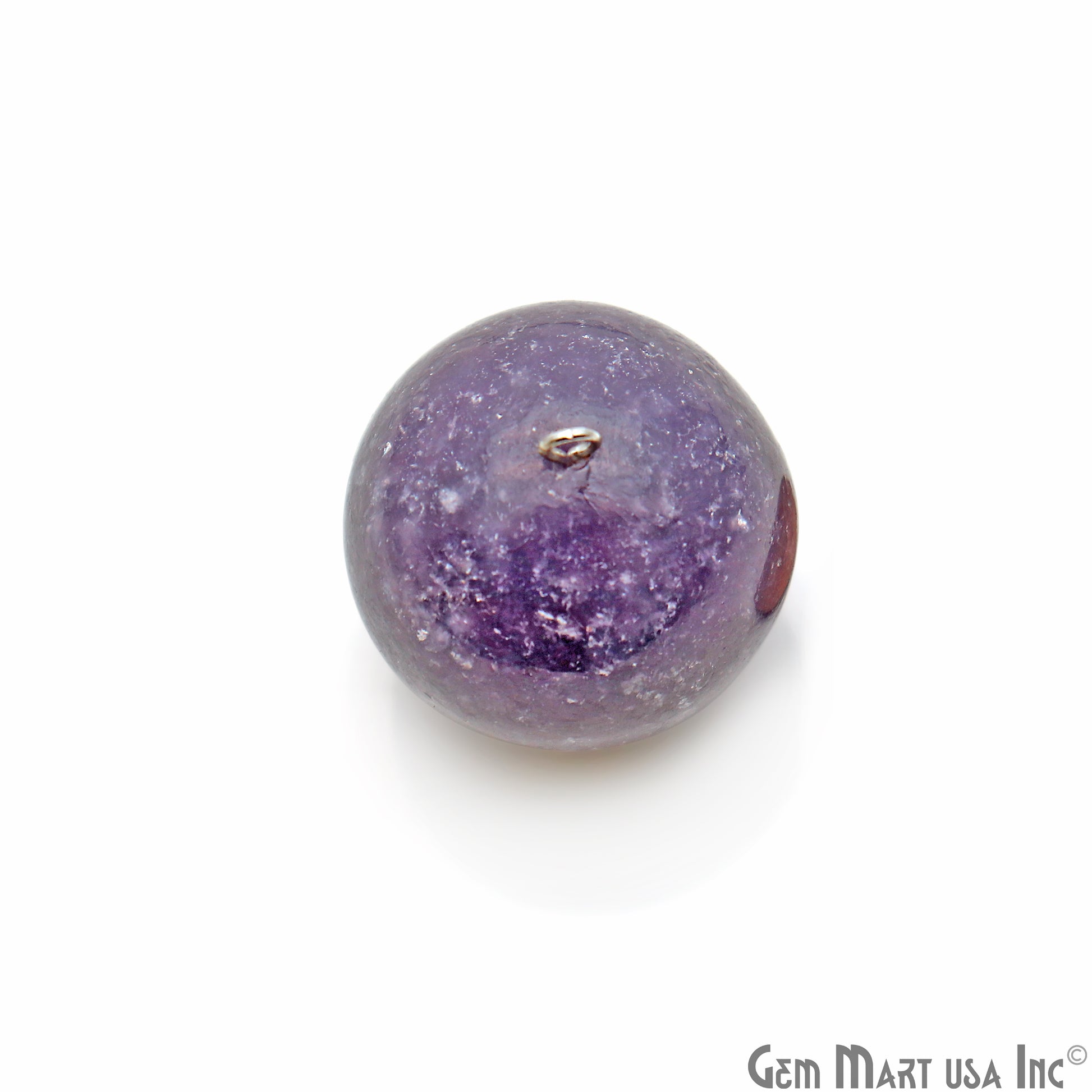 Healing Stone Ball 27x24mm Silver Plated Single Bail (Pick Stone) - GemMartUSA