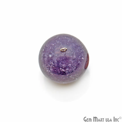 Healing Stone Ball 27x24mm Silver Plated Single Bail (Pick Stone) - GemMartUSA