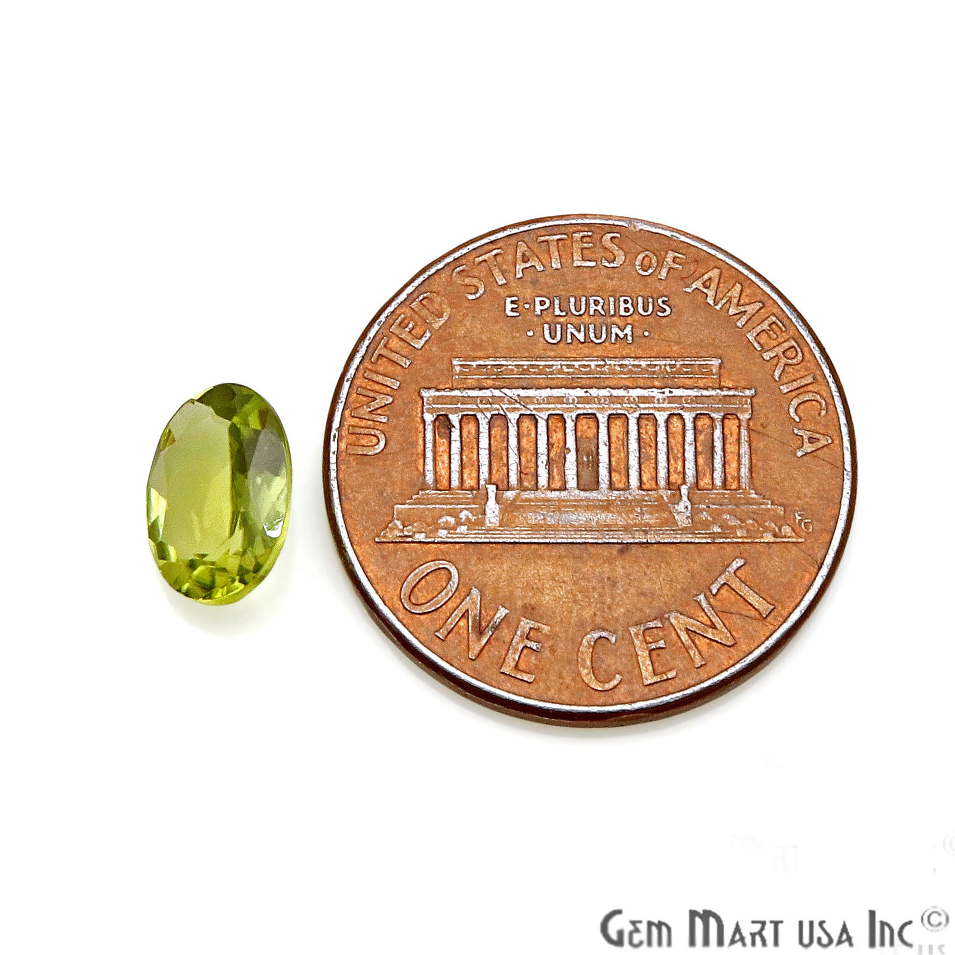 Peridot Oval Shape 6x8mm Faceted Loose Gemstone - GemMartUSA