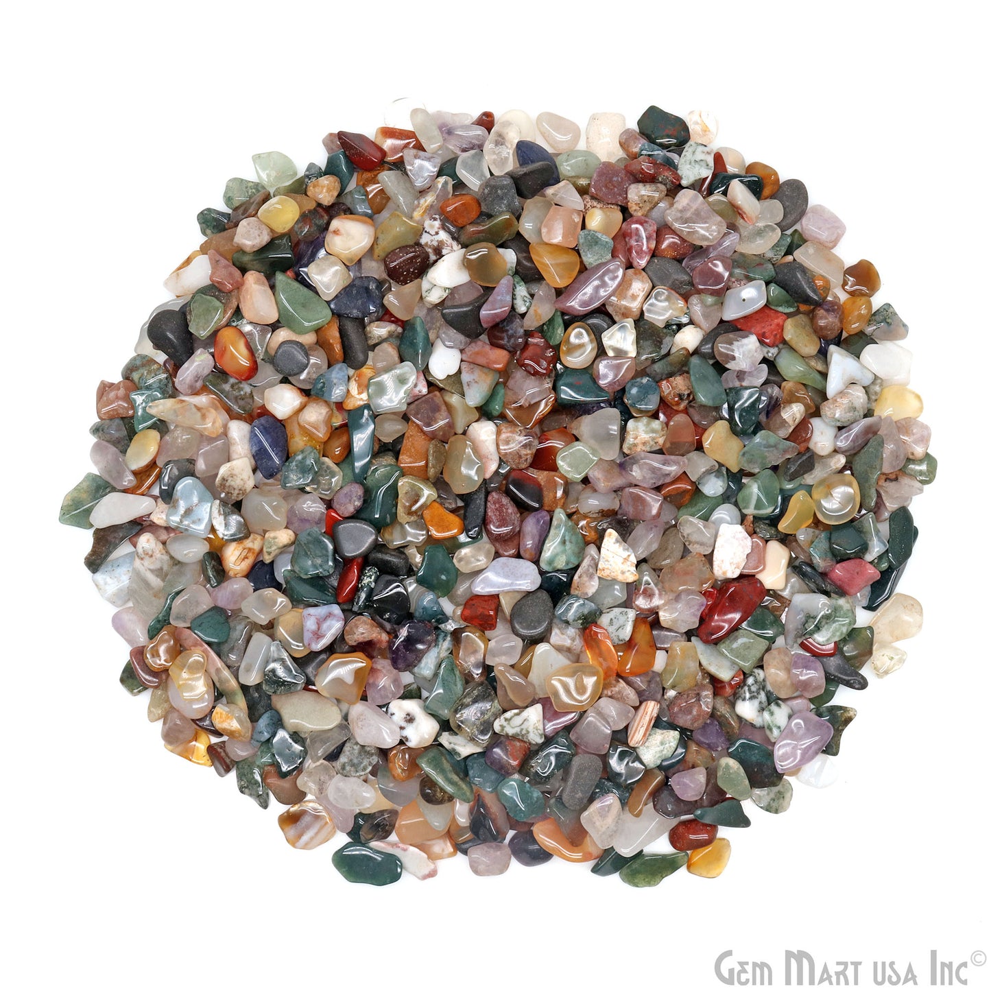 Mix Wholesale Gemstones, 100% Natural Semi-Precious Gems, Multi Color Tumbled Loose Gems, 5-12mm, Freeform, 2oz (56 gm)