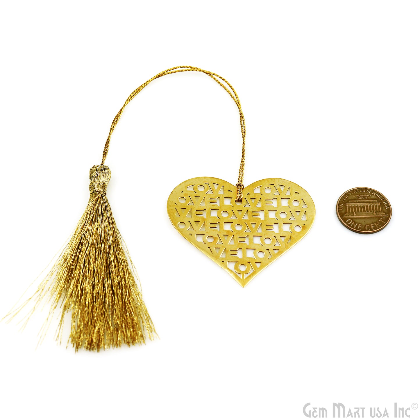 Metal Heart Love Bookmark With Tassel. Gold Bookmark, Reader Gift, Handmade Bookmark, Page Marker, Aesthetic Gift, 51x40mm