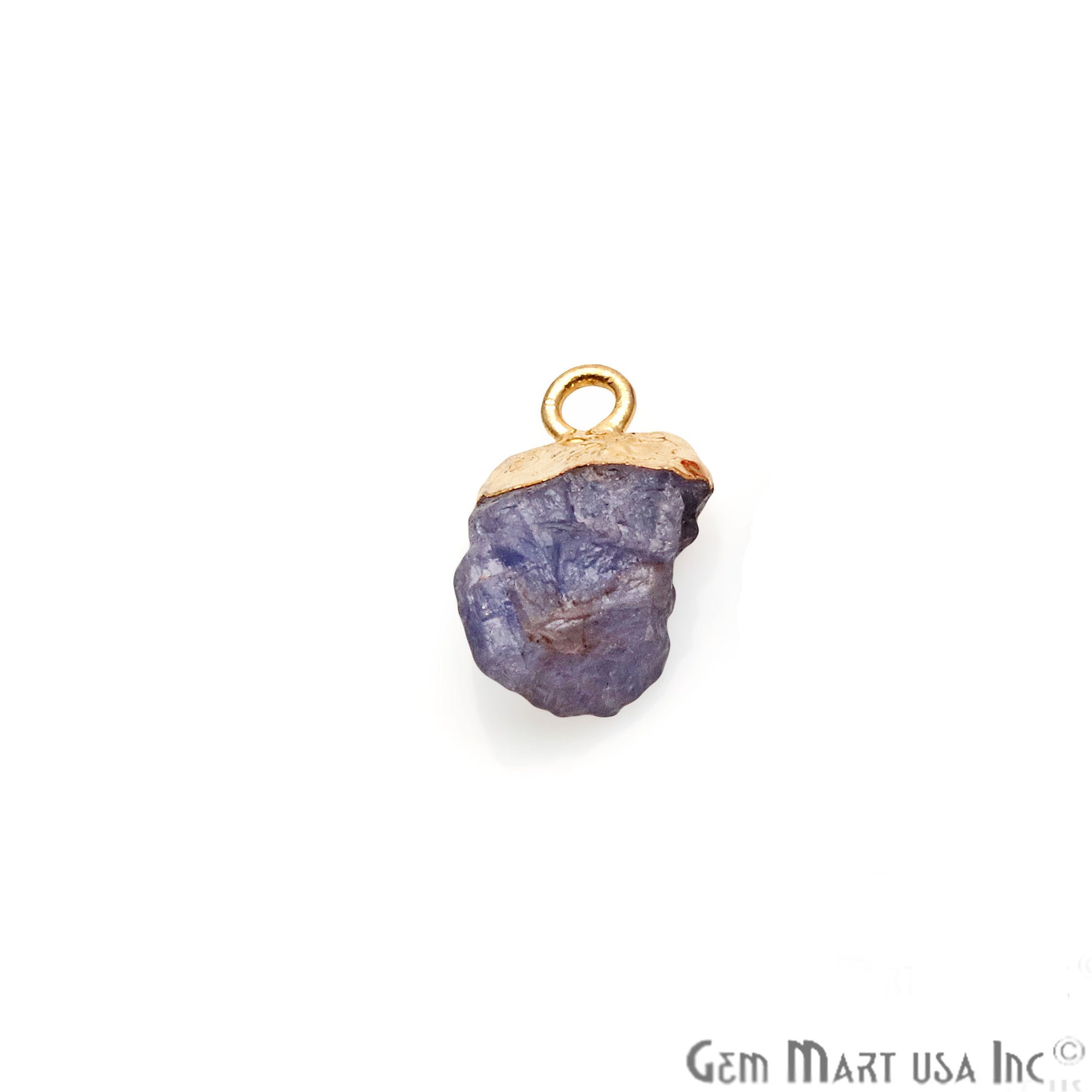 Tanzanite Organic 14x6mm Gold Electroplated Pendant Connector - GemMartUSA