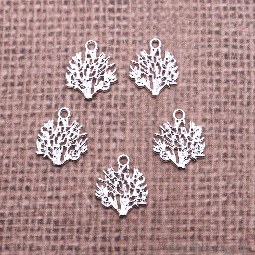 5 Pc Lot Tree Shape Findings, Filigree Findings, Findings, Jewelry Findings, 17x15mm (50056) - GemMartUSA