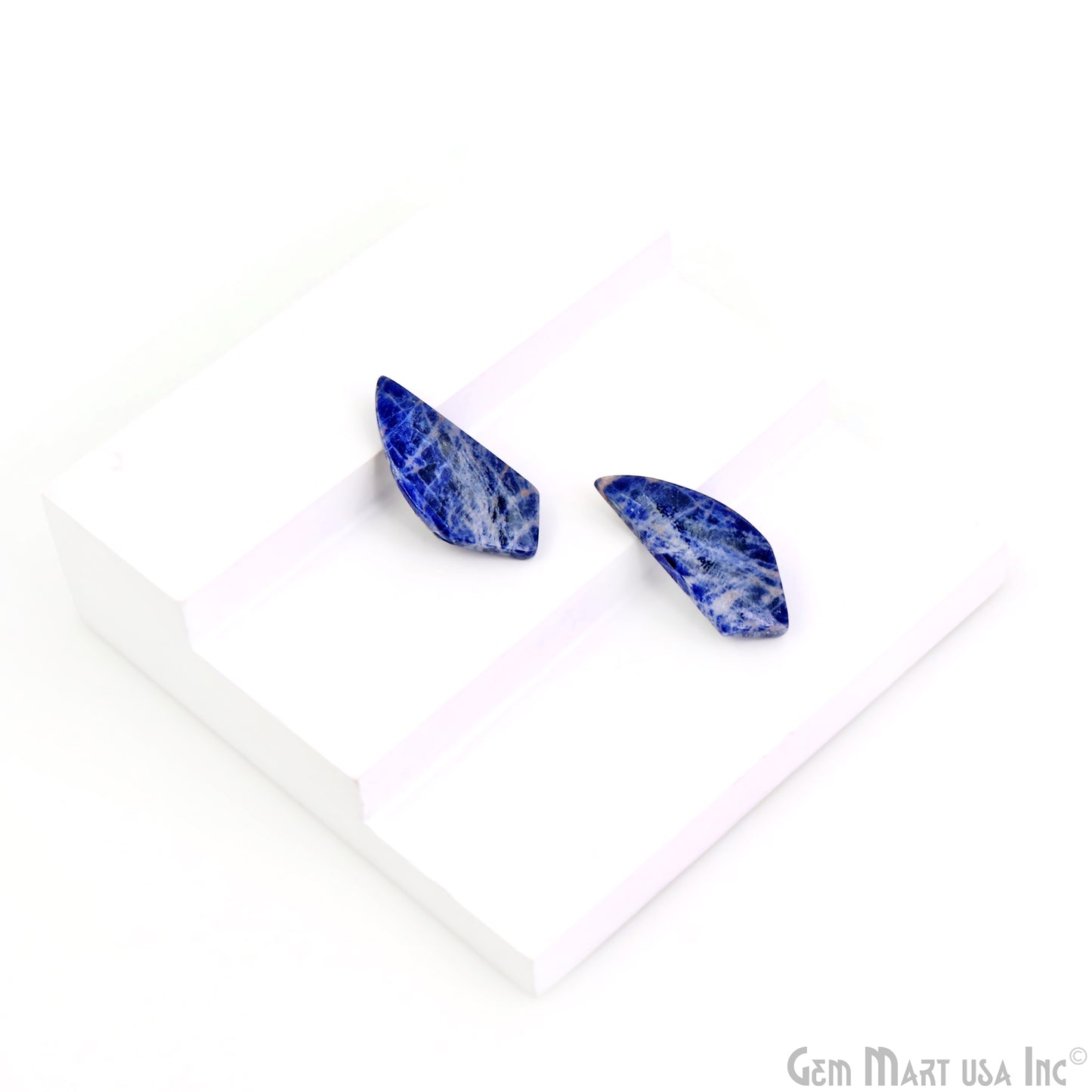 Sodalite Nail Shape 30X13mm Loose Gemstone For Earring Pair