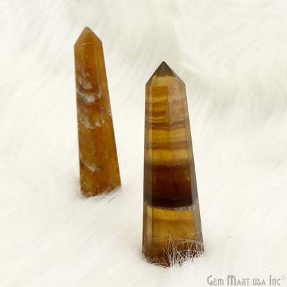 Golden Jasper Gemstone Jumbo Tower Crystal Tower Obelisk Healing Meditation Gemstones 2-3 Inch