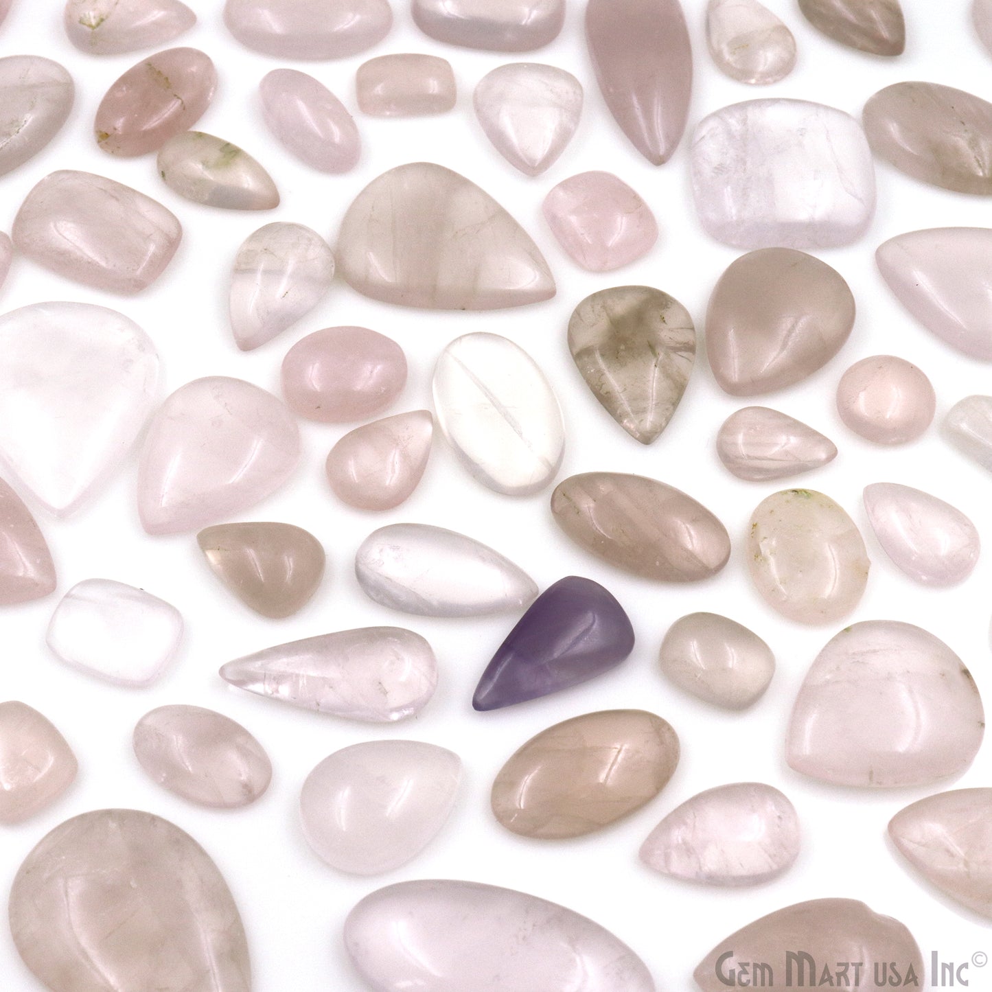 Rose Quartz Natural Gems 500ct Mix Shape Lot Natural Cabochon Gemstones, Mix Shape Lot Wholesale, Making Kit