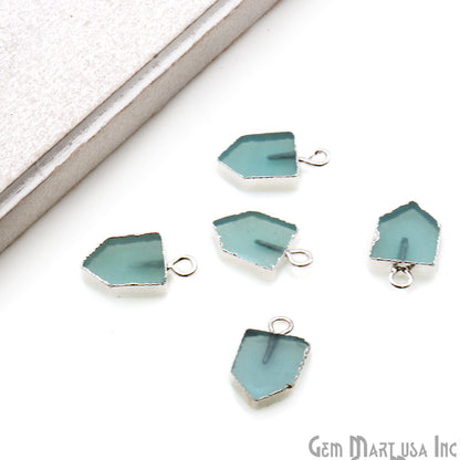 Pentagon Shape 16x9mm Gold Electroplated Gemstone Connector (Pick Stone) - GemMartUSA